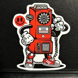 ROBOT TELEPHONE STICKER